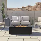 Aegean 42" Propane or Natural Gas Fire Pit Table in Black Steel